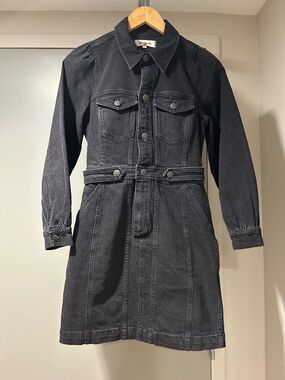 Madewell Black Denim Shirt Dress